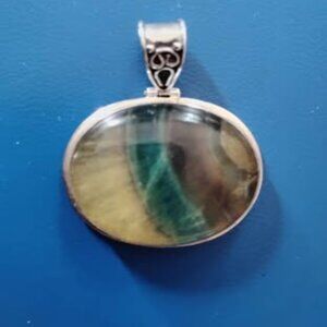 🌈 Rainbow Fluorite Pendant